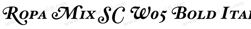 Ropa Mix SC W05 Bold Italic字体转换